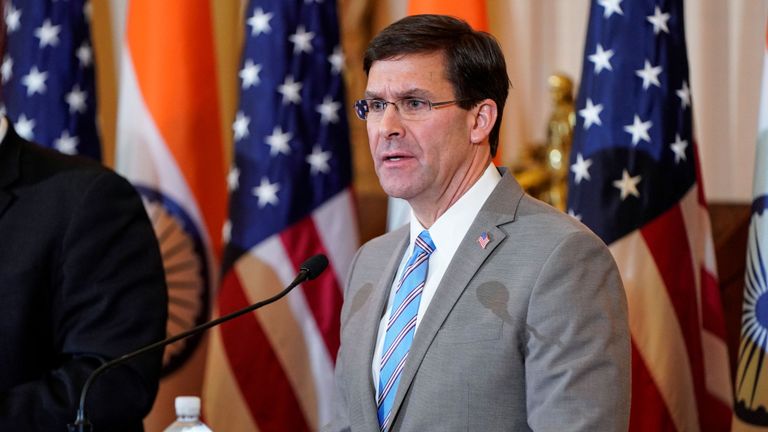 Le secrétaire américain à la Défense, Mark Esper