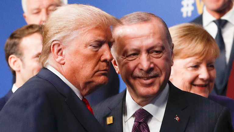 Donald Trump et Recep Tayyip Erdogan à Londres