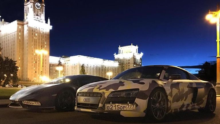 Lamborghini Huracan et Audi R8 utilisés par les membres d'Evil Corp. Pic: NC