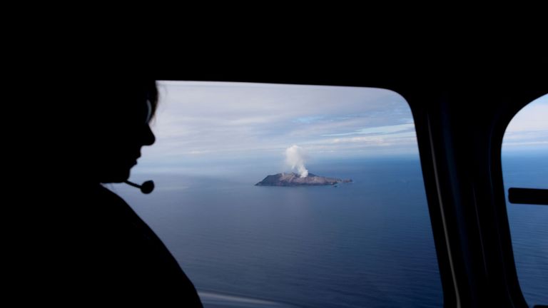 Une vue aérienne de White Island 