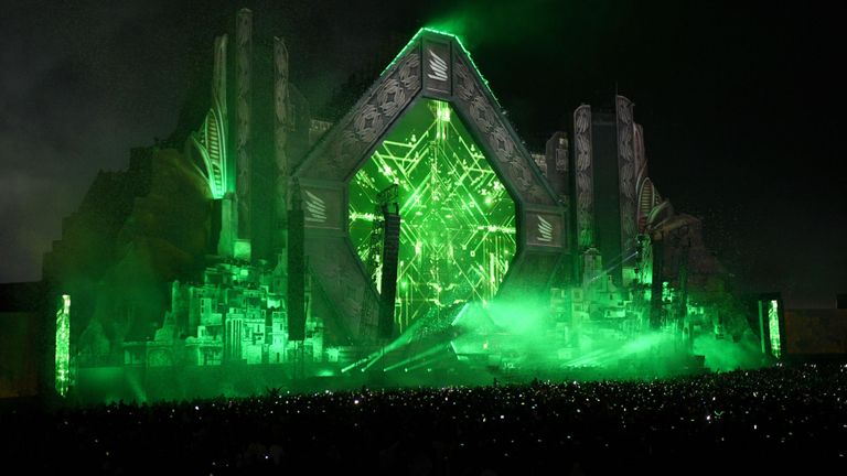 Une vue générale de l'atmosphère au MDL Beast Festival à Riyad, en Arabie Saoudite