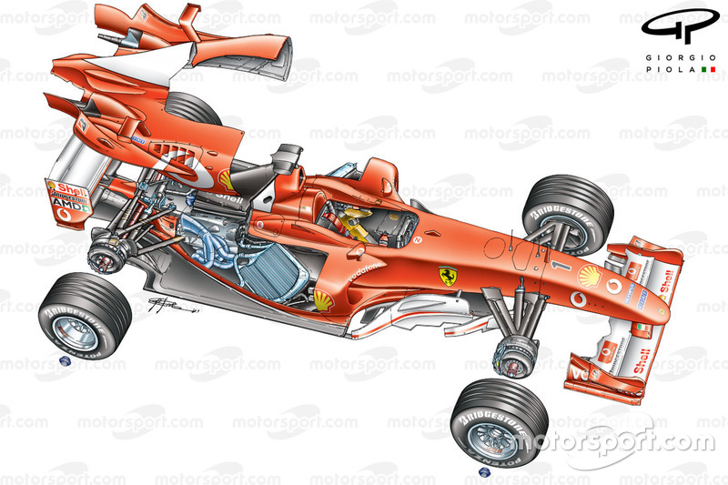 Vue éclatée de la Ferrari F2003-GA