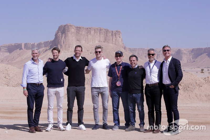 Présentation du Grand Prix Qiddiya avec Nico Hülkenberg, Alexander Wurz, Romain Grosjean, Damon Hill, David Coulthard, Loris Capirossi