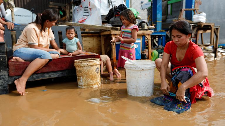 Inondations à Jakarta, Indonésie