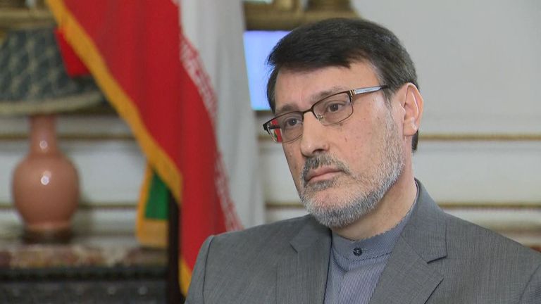 L'ambassadeur iranien au Royaume-Uni a déclaré à Sky News qu'il était convaincu que l'armée iranienne n'était pas responsable de la destruction de l'avion ukrainien