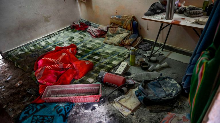 Une chambre sur le campus après l'attaque