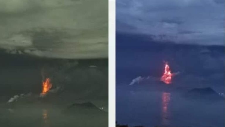 La lave commence à cracher du volcan Philippines au milieu des évacuations massives. Pic: @phivolcs_dost