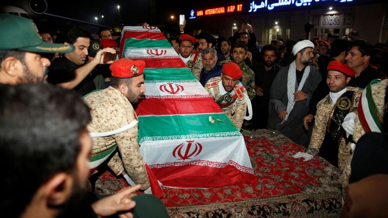 Le cercueil de Soleimani à Ahvaz
