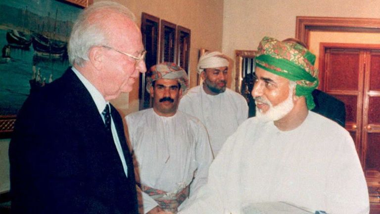 Le sultan Qaboos accueille Yitzhak Rabin en 1994