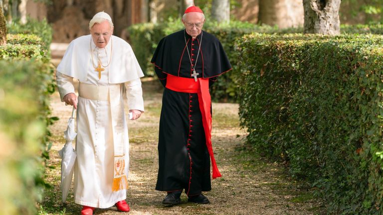 Les deux papes. Pic: Netflix