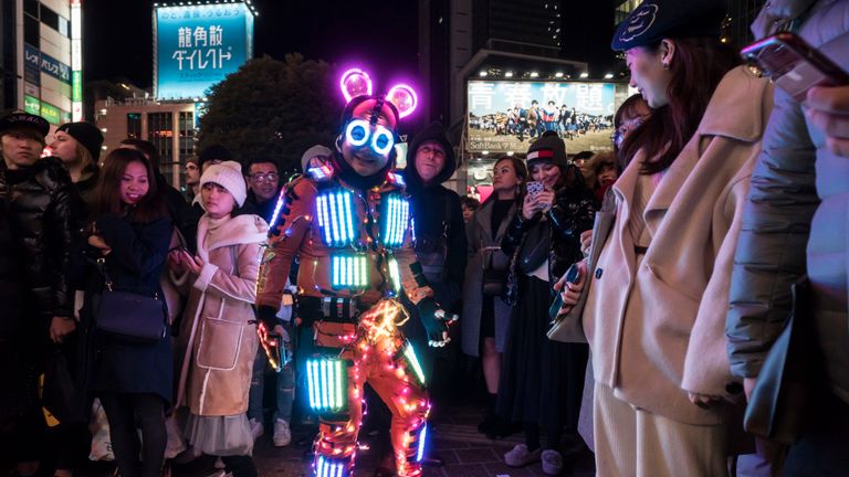 Les mascottes originales étaient en force pour les célébrations à Tokyo