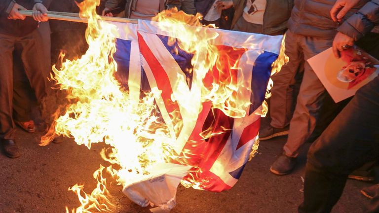 Incendie du drapeau de l'Union