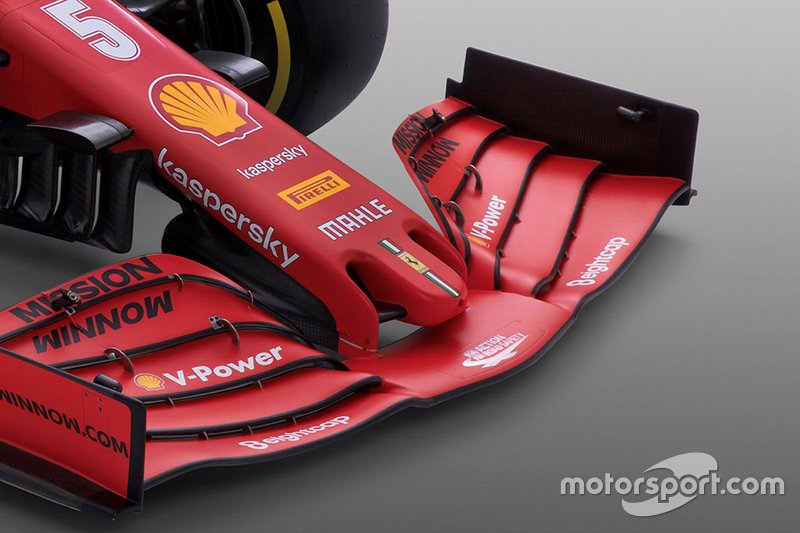 Détail de l'aileron avant de la Ferrari SF1000 