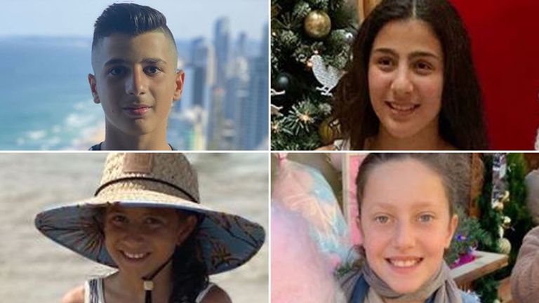 Dans le sens horaire à partir du haut à gauche: Anthony Abdallah, Angelina Abdallah, Veronique Sakr et Sienna Abdallah