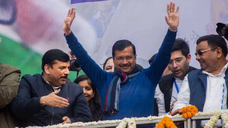Arvind Kejriwal, chef du Parti Aam Aadmi (AAP)