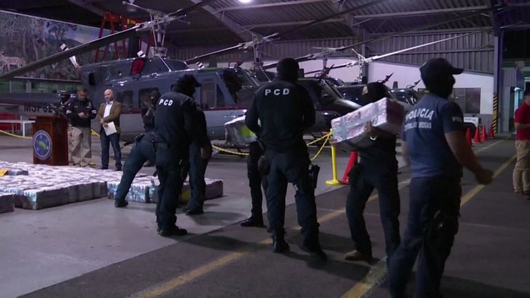 La cocaïne a été transférée dans une réserve à l'aéroport de San Jose