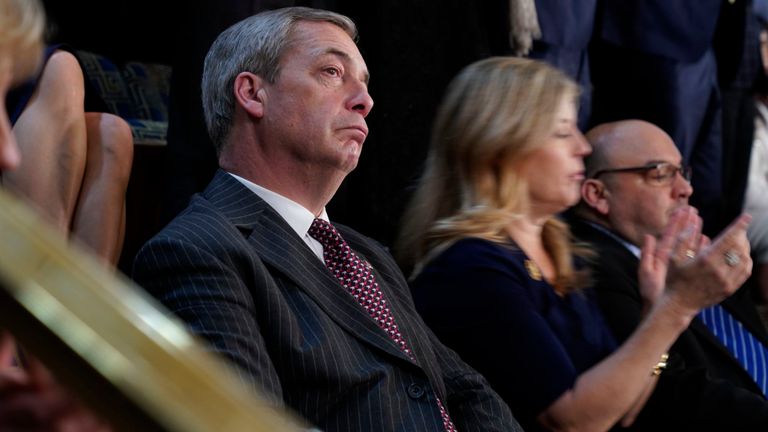 Nigel Farage était parmi ceux qui ont assisté à l'état de l'Union à Washington DC