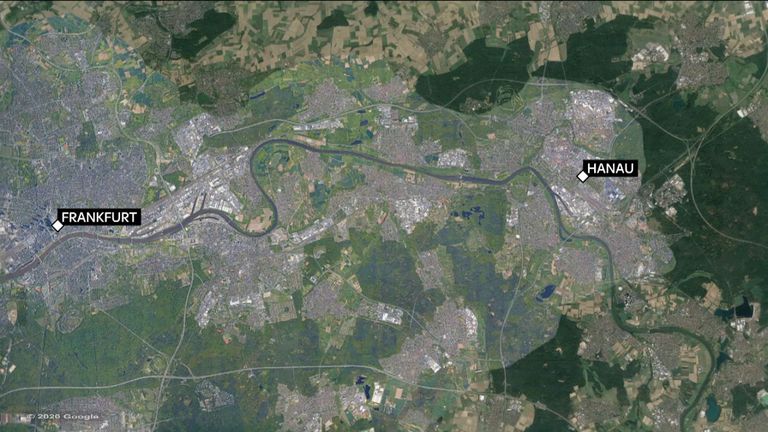 La ville de Hanau est près de Francfort