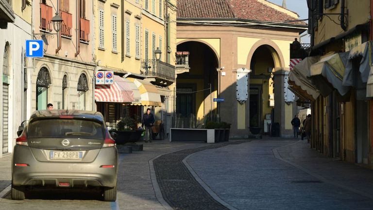 Les rues de Codogno désertes de monde samedi matin