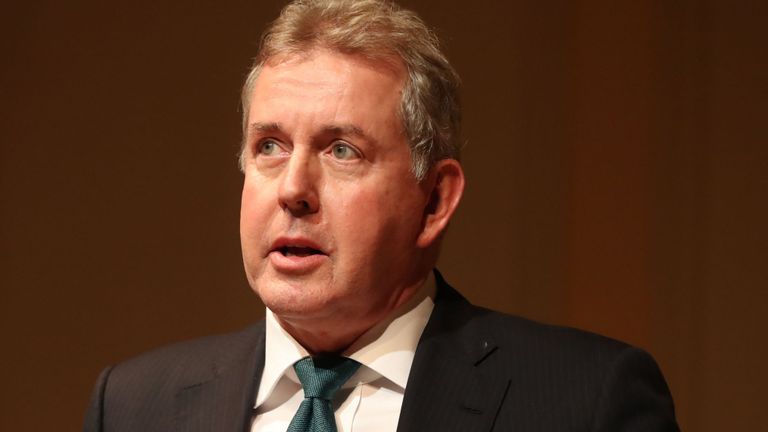 Photo de fichier en date du 13/03/18 de Sir Kim Darroch