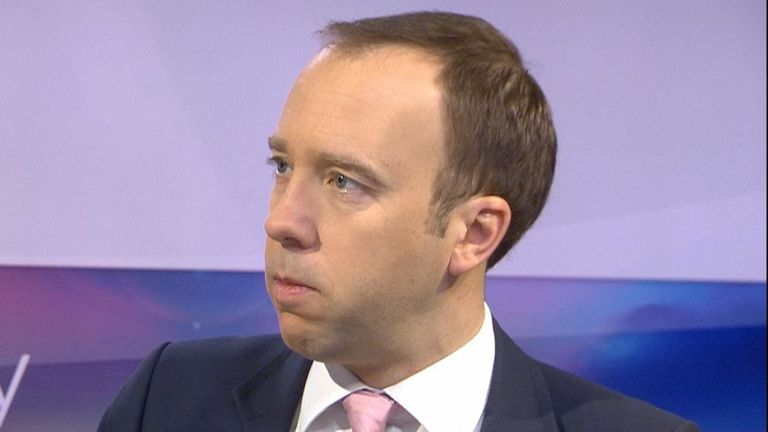 Scérétaire de la santé, Matt Hancock sur Kay Burley Breakfast.