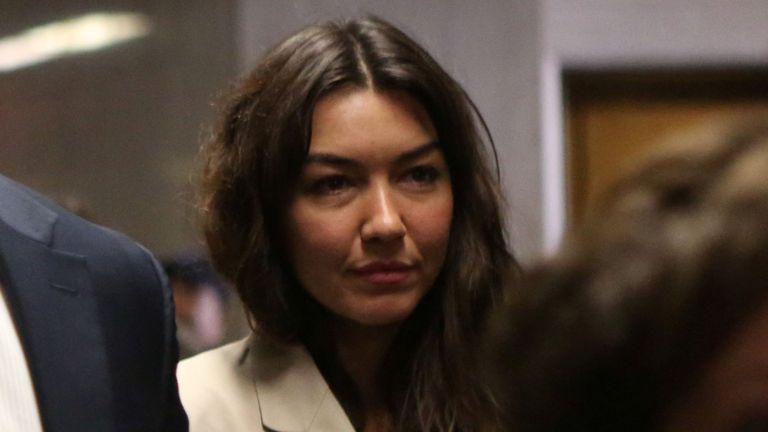 Mimi Haleyi arrive au tribunal de New York