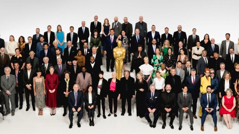 Un document photo mis à disposition par l'AMPAS montre les 92e nominés aux Oscars® lors du déjeuner des nominés aux Oscars tenu au Ray Dolby Ballroom, le lundi 27 janvier 2020