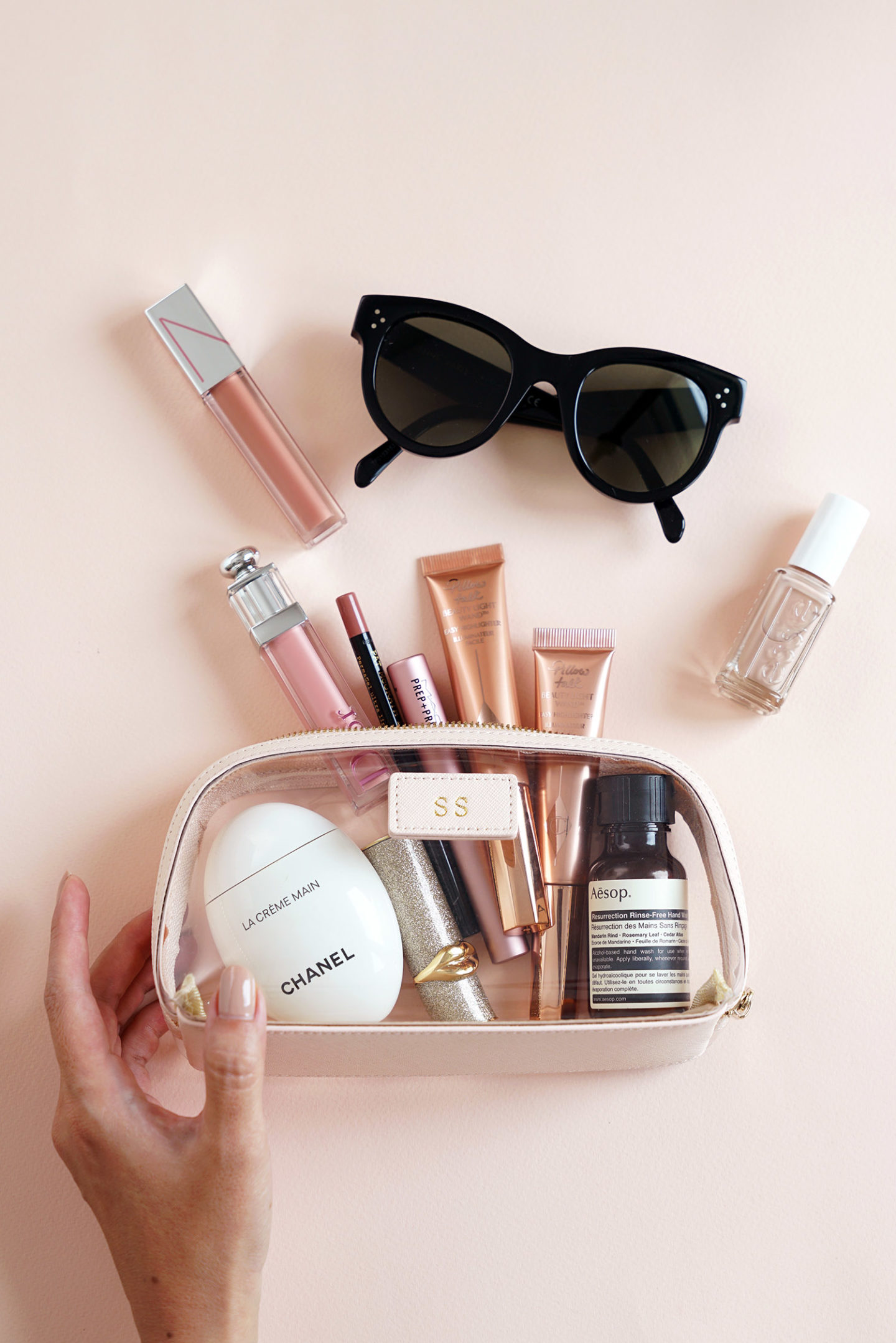 Meilleur sac de maquillage transparent chic