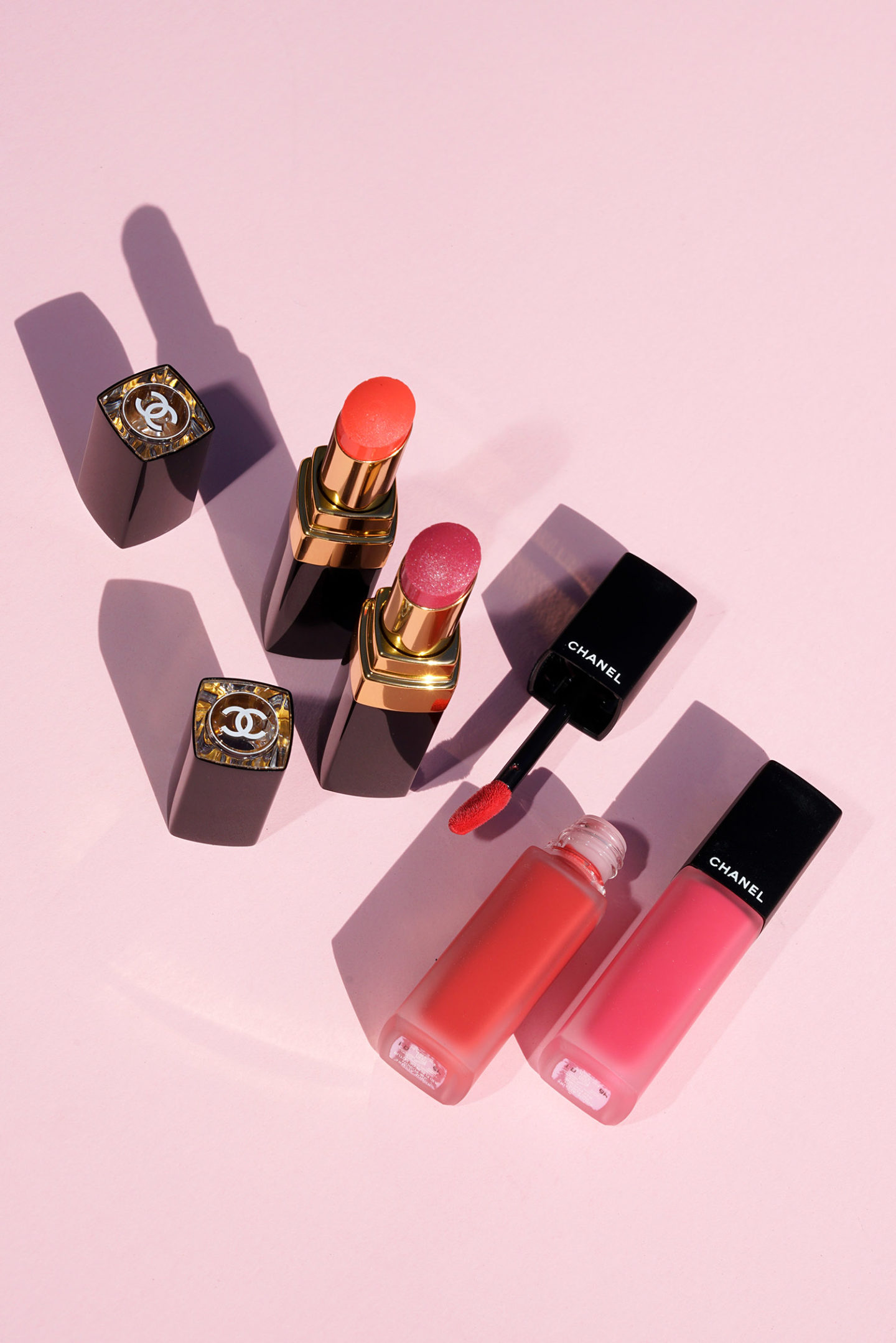 Chanel La Fleur Et L'eau Rouge Coco Shine et Rouge Allure Ink Fusion 