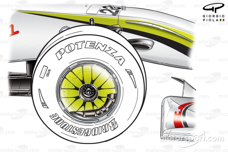 Enjoliveur de roue avant Brawn BGP 001 2009