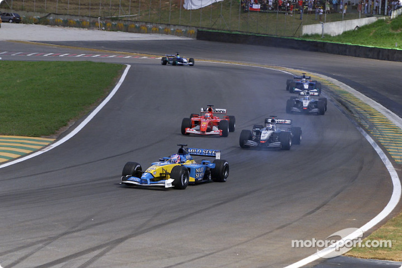 Jenson Button, Kimi Raikkonen et Rubens Barrichello