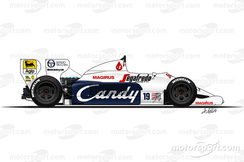 Toleman TG184 conduit par Ayrton Senna