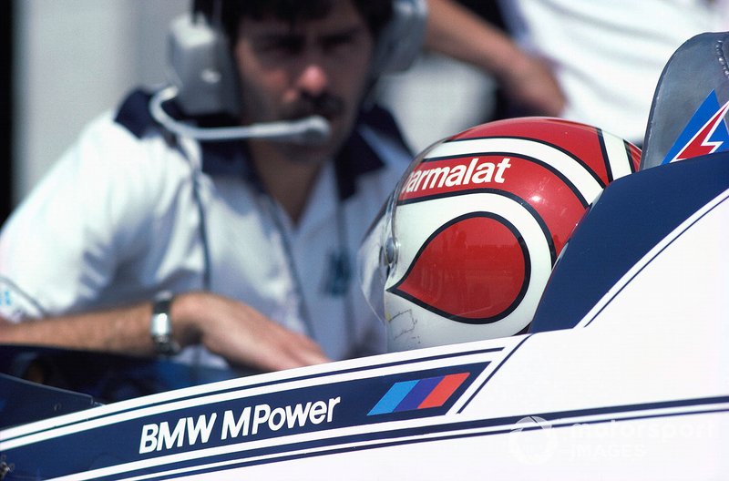 Gordon Murray avec Nelson Piquet, Brabham BT50