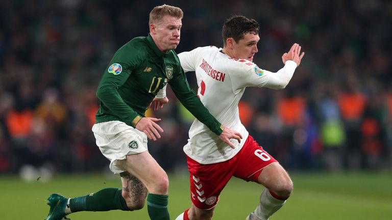 James McClean en action pour la République d'Irlande