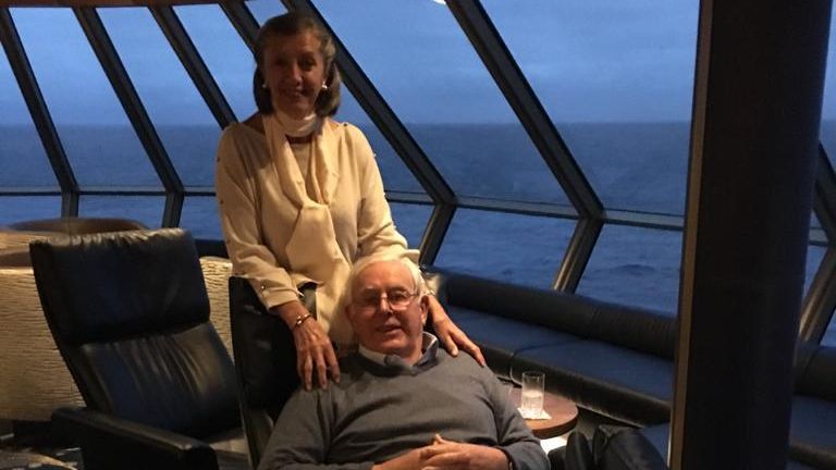 Jenni et Tony Wills à bord du Zaandam