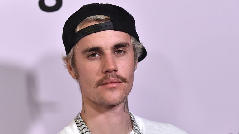 Le chanteur canadien Justin Bieber arrive pour YouTube Originals & # 39; 