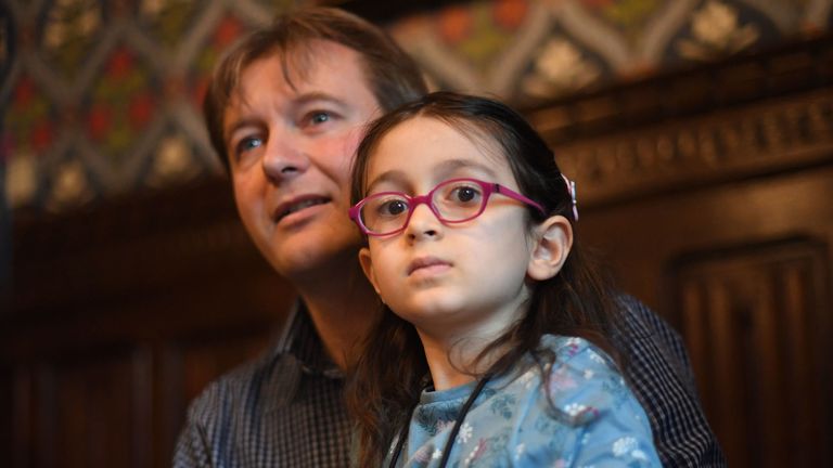 Richard Ratcliffe, avec sa fille de cinq ans Gabriella Zaghari-Ratcliffe