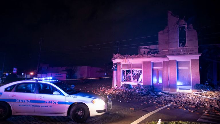 Dommages à une maison à Nashville