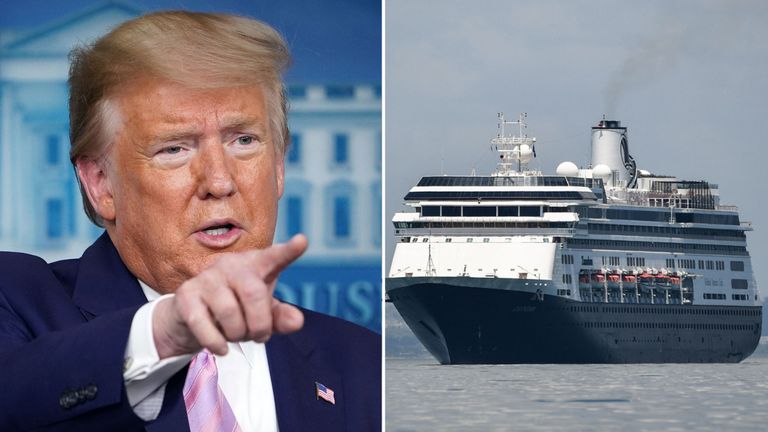 Donald Trump a confirmé son intention de rapatrier les passagers britanniques à bord du Zaandam