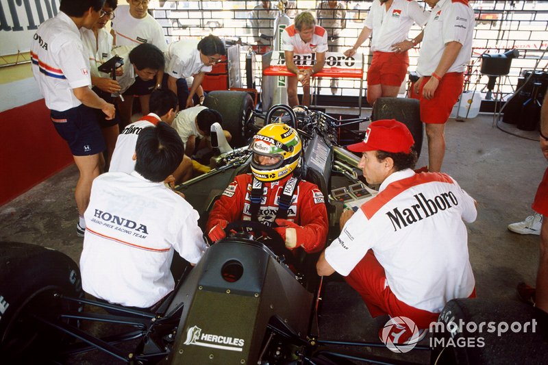Ayrton Senna, McLaren MP4 / 4 Honda, Jo Ramirez