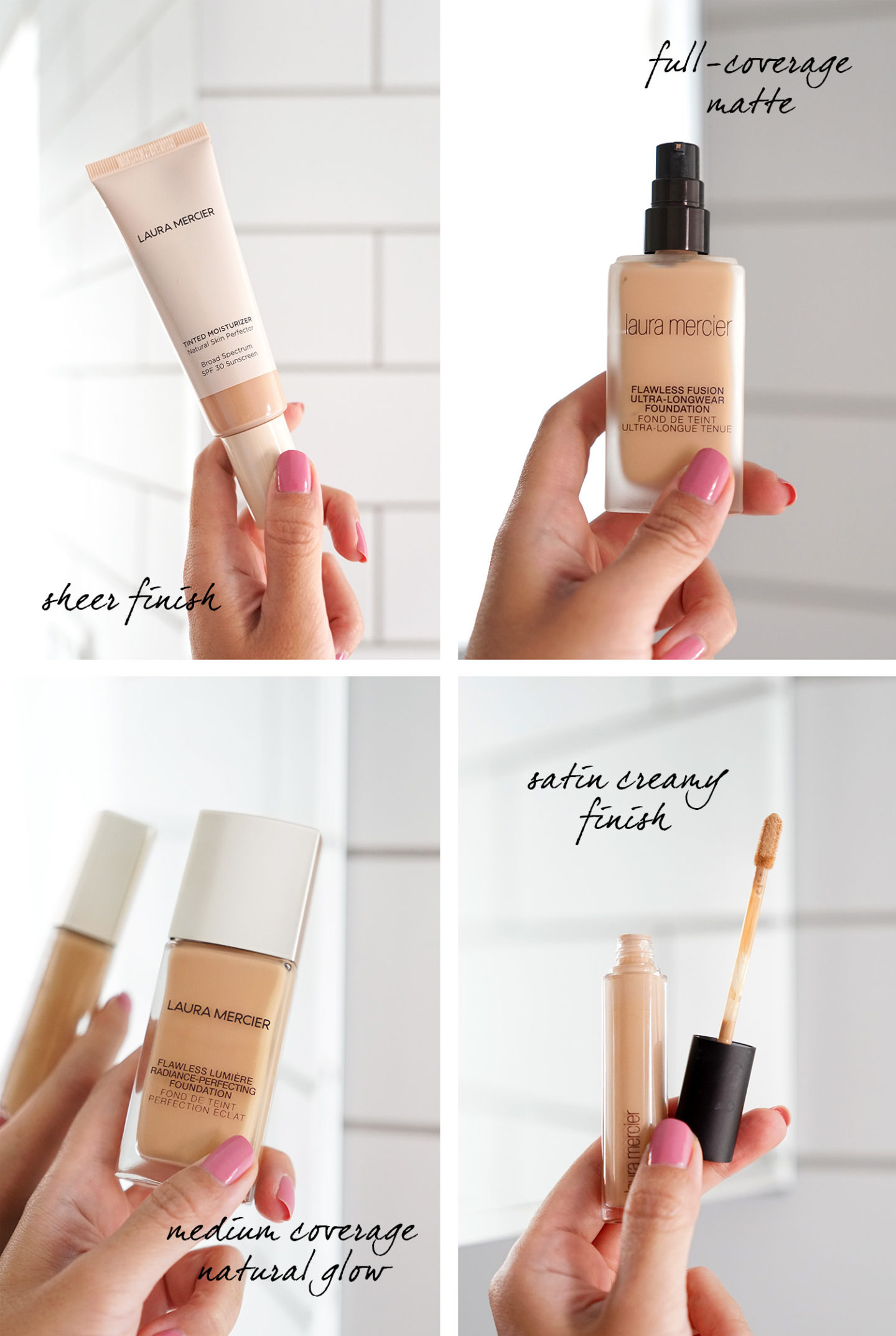 Meilleure crème hydratante teintée Laura Mercier et fond de teint