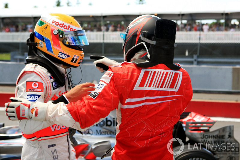 Lewis Hamilton, McLaren et Kimi Raikkonen, Ferrari