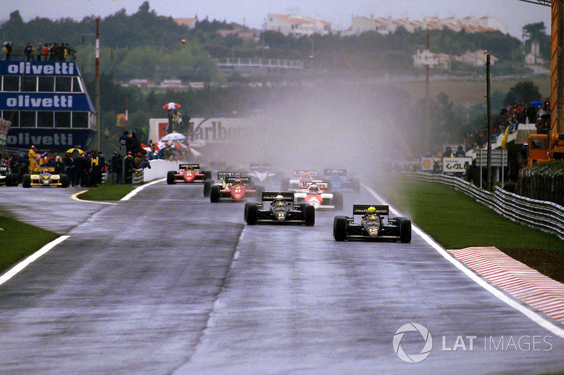 Ayrton Senna, Lotus 97T en tête au départ