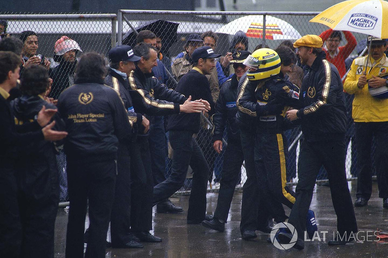 Vainqueur de la course Ayrton Senna, Lotus 97T