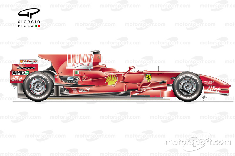 Ferrari F2008 (659) 2008 vue latérale