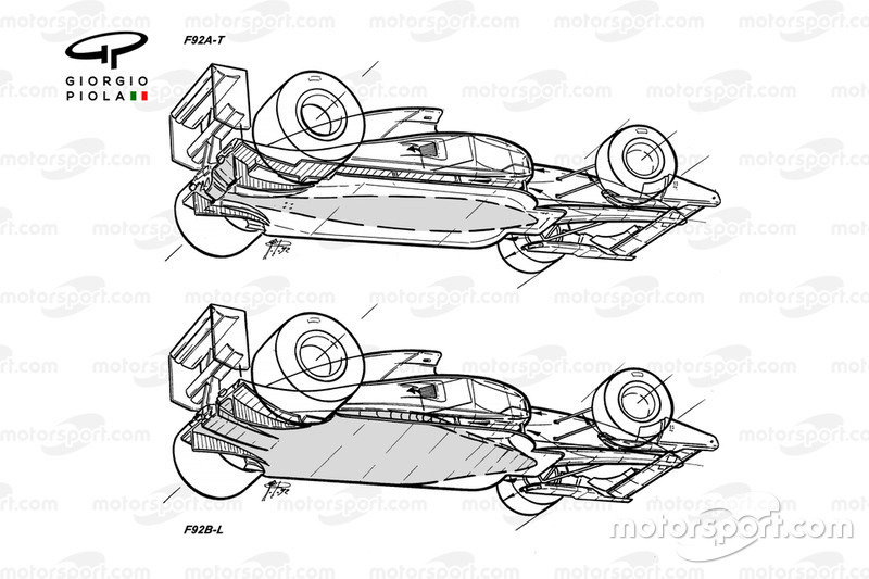 Ferrari F92A - Comparaison F92AT
