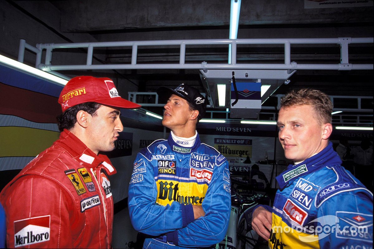 Jean Alesi, Michael Schumacher et Johnny Herbert