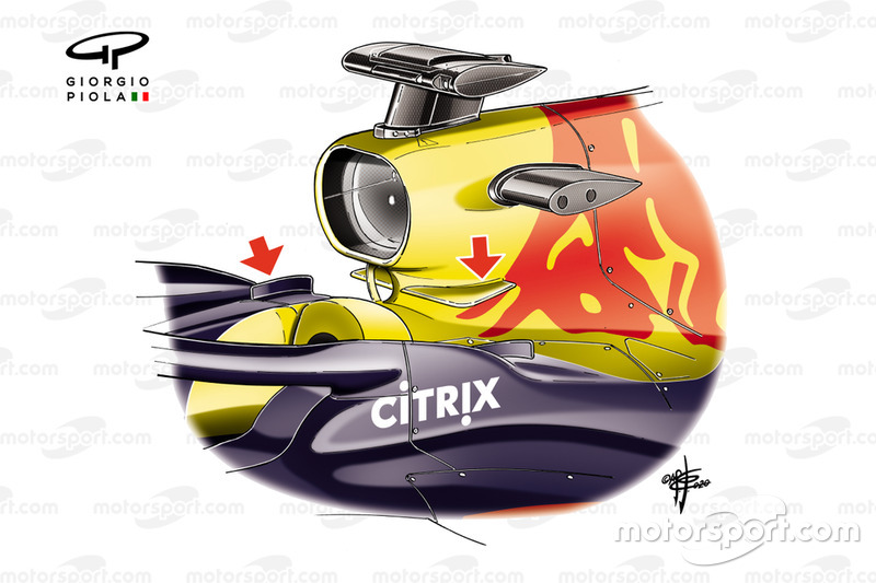 Palmes centrales Red Bull Racing RB16