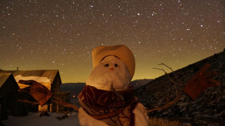 Un bonhomme de neige que Brent a fait pour passer le temps. Photo: Brent Underwood