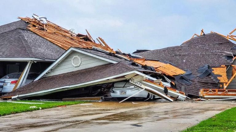 Des maisons ont été gravement endommagées en Louisiane